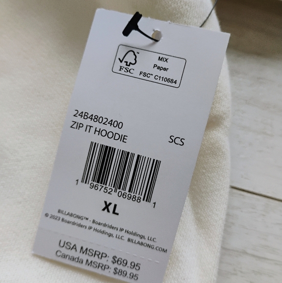 BILLABONG NEW Rotor Waves Cropped Zip Hoodie - Picture 13 of 13